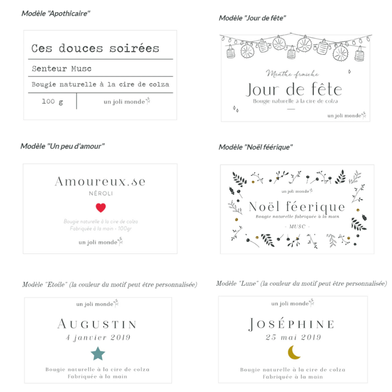 Bougie parfumée personnalisée