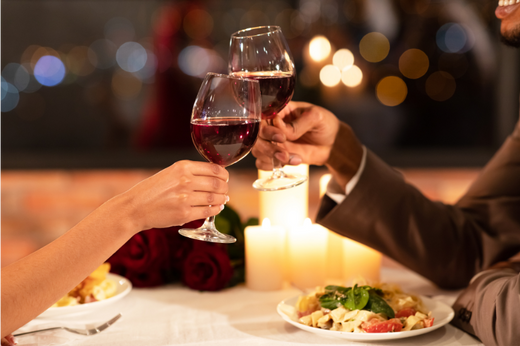Dîner romantique de Saint Valentin à la maison