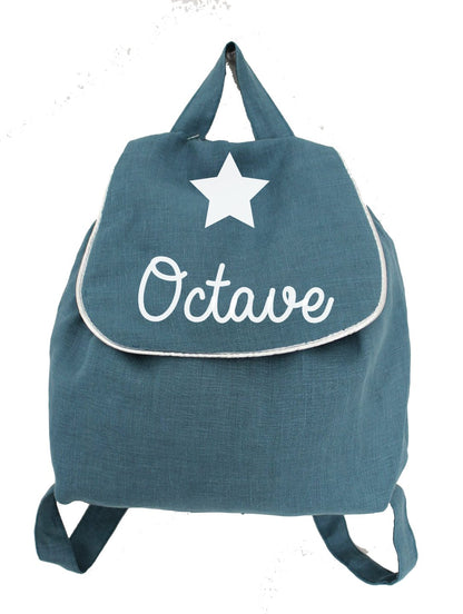 Sac à dos bébé personnalisé en lin