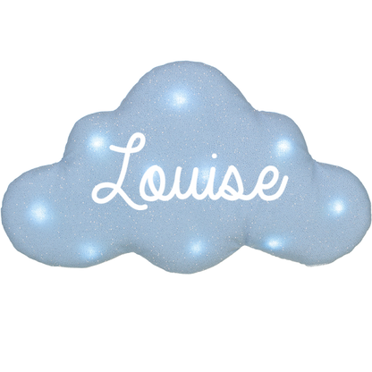 Veilleuse nuage paillettes personnalisée avec option musique