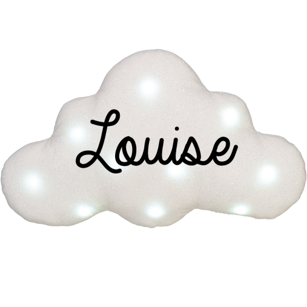Veilleuse nuage paillettes personnalisée avec option musique