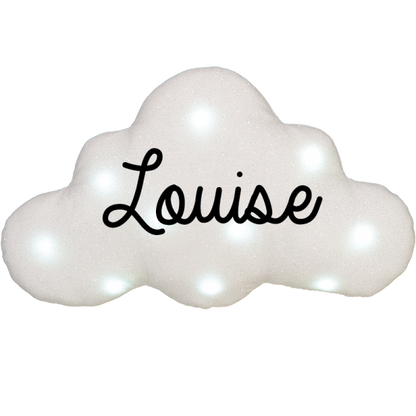Veilleuse nuage paillettes personnalisée avec option musique