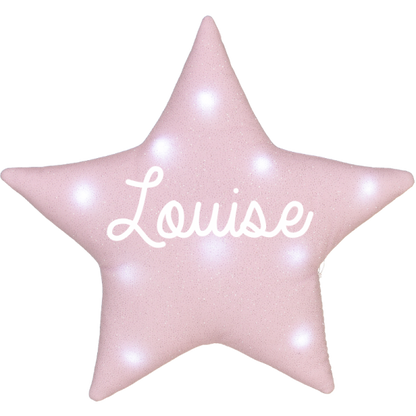 Veilleuse étoile paillettes personnalisée avec option musique