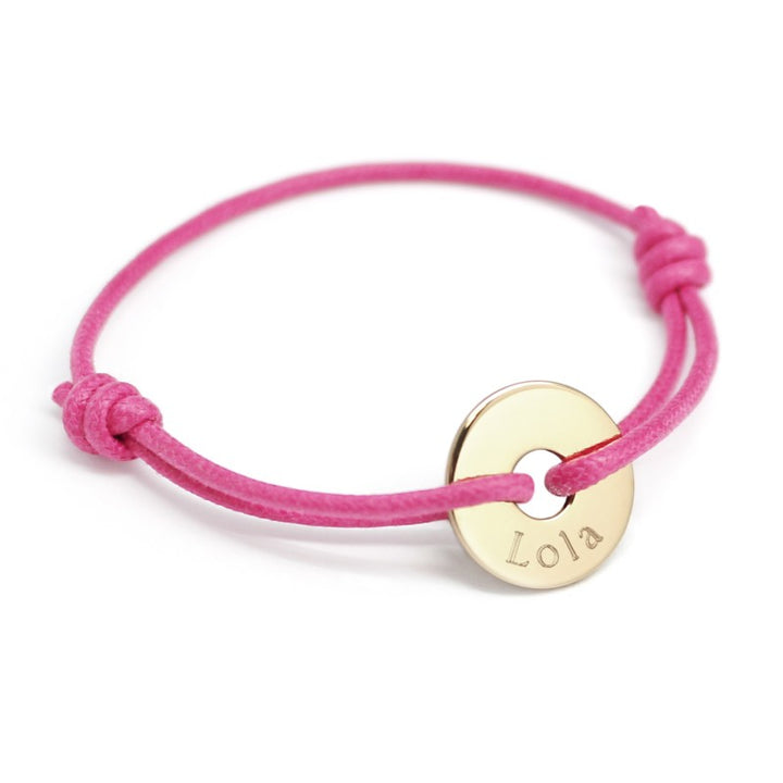Bracelet personnalisé - Mini Jeton Plaqué or 