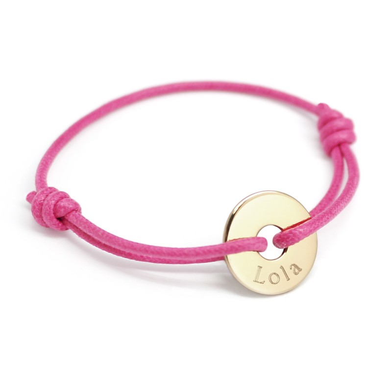 Bracelet personnalisé - Mini Jeton Plaqué or 