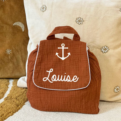 Sac à dos bébé personnalisé - Modèle Gaze de coton
