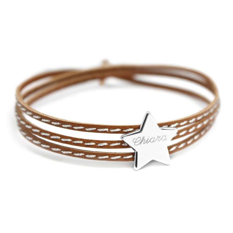 Bracelet personnalisé - Amazone Etoile Argent