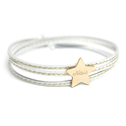 Bracelet personnalisé - Amazone Etoile Plaqué or