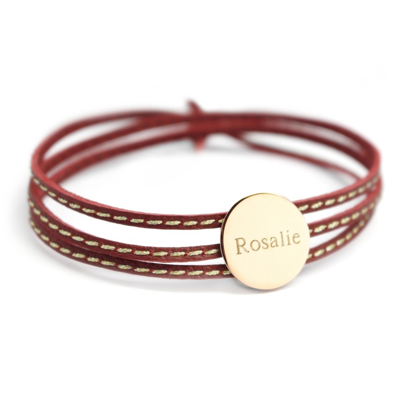 Bracelet personnalisé - Amazone Médaille Plaqué or