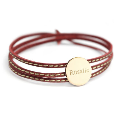 Bracelet personnalisé - Amazone Médaille Plaqué or