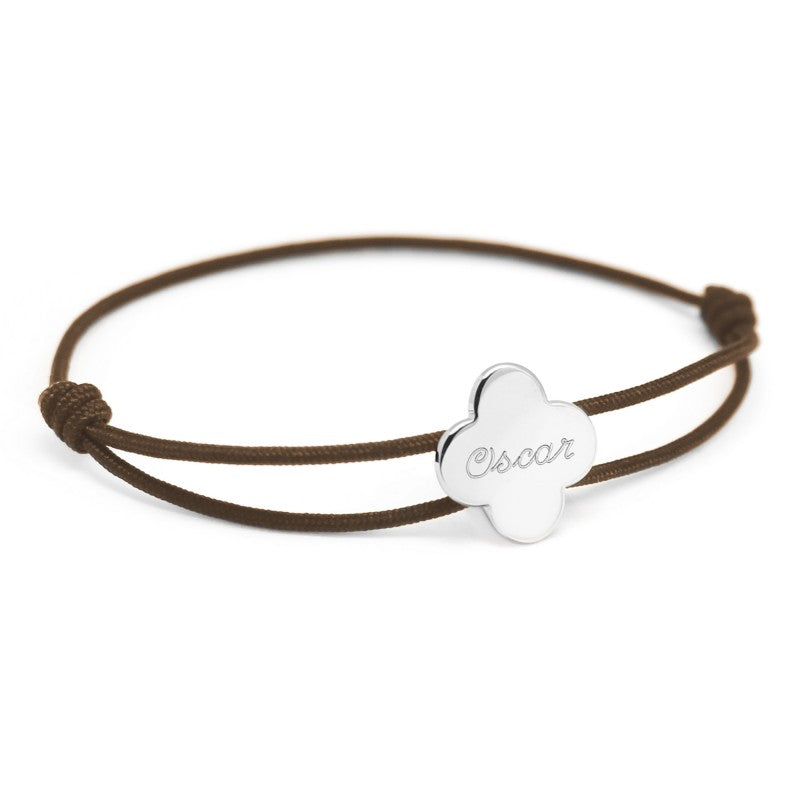 Bracelet personnalisé - Cordon Trèfle