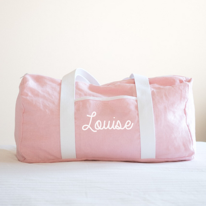 Sac de week-end personnalisé - Lin et coton