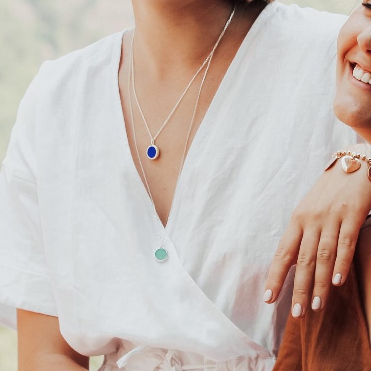 Collier pierre fine personnalisé - Argent
