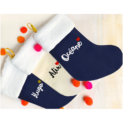 Chaussette de Noël personnalisée - Fourrure