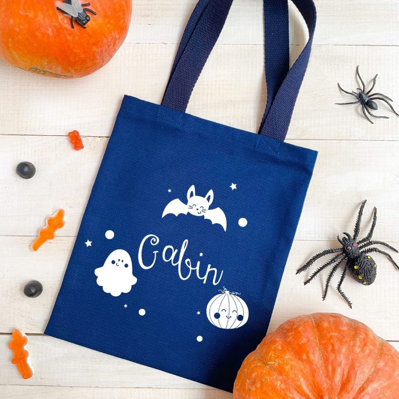 Tote bag Halloween - Personnalisation phosphorescente