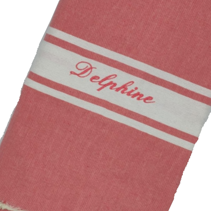 Fouta plate personnalisable - Vert d'eau