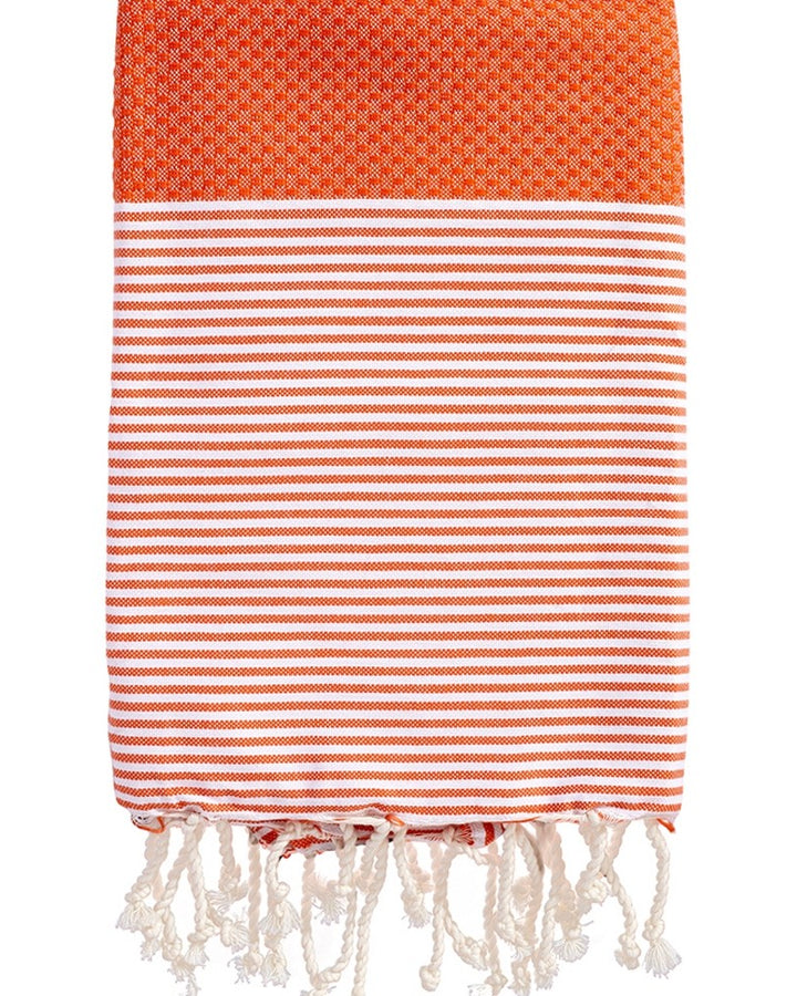 fouta-nid-d-abeille-rayé-orange-plage-soleil-serviette-mer-personnalisable-texte-prenom-cadeau-adulte-unique