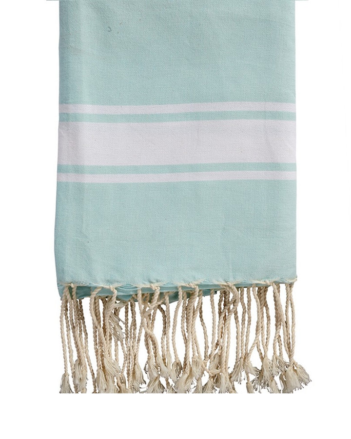 fouta-enfant-vert-d'eau-personnalisable-soleil-plage-serviette