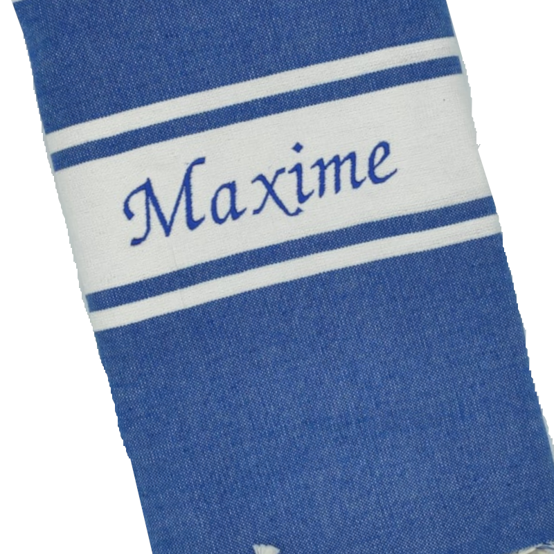 Fouta plate enfant personnalisable - Vert d'eau