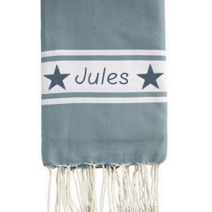 Fouta plate enfant personnalisable - Gris moyen