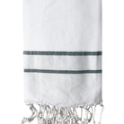 Fouta chevron personnalisable  - Blanc