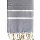Fouta chevron personnalisable - Gris moyen