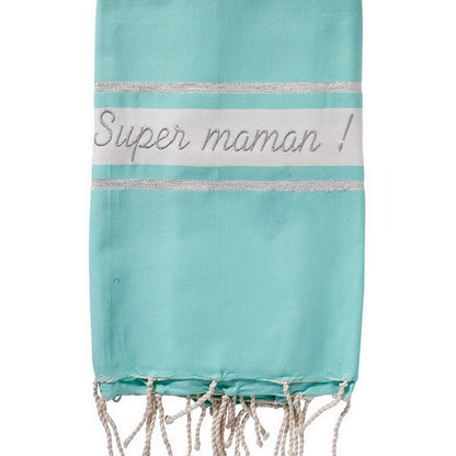 fouta-plate-lurex-vert-d-eau-personnalisable-cadeau-adulte-plage-mer-soleil-