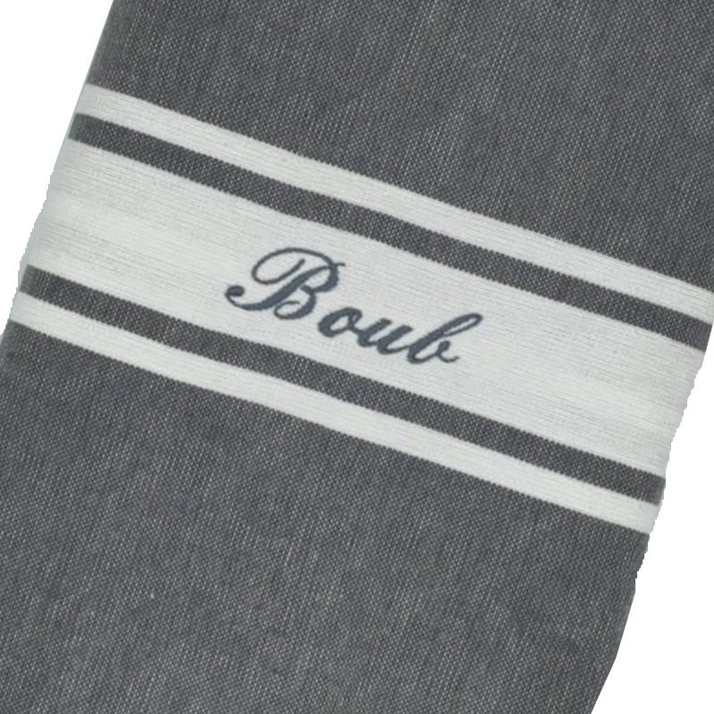 Fouta plate personnalisable - Gris clair