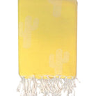 Fouta Jacquard Cactus personnalisable - Jaune