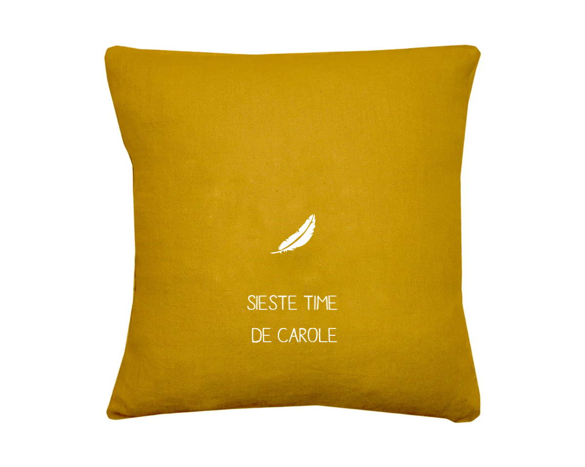 Coussin en lin cadeau adulte personnalisé