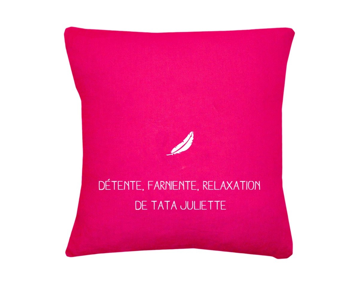 Coussin en lin cadeau adulte personnalisé