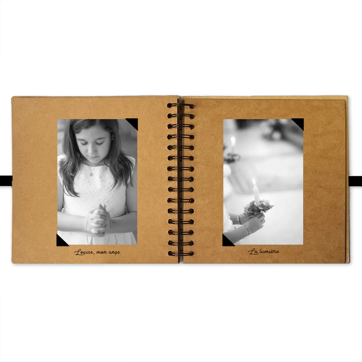 Album photo personnalisé en Kraft - Cadeau Baptême et Communion