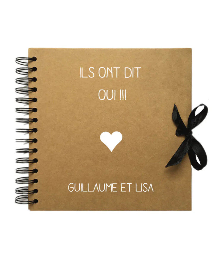 Album photo personnalisé en Kraft - Mariage
