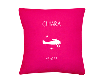 Coussin en lin bébé personnalisé