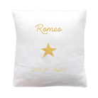 Coussin en lin bébé personnalisé