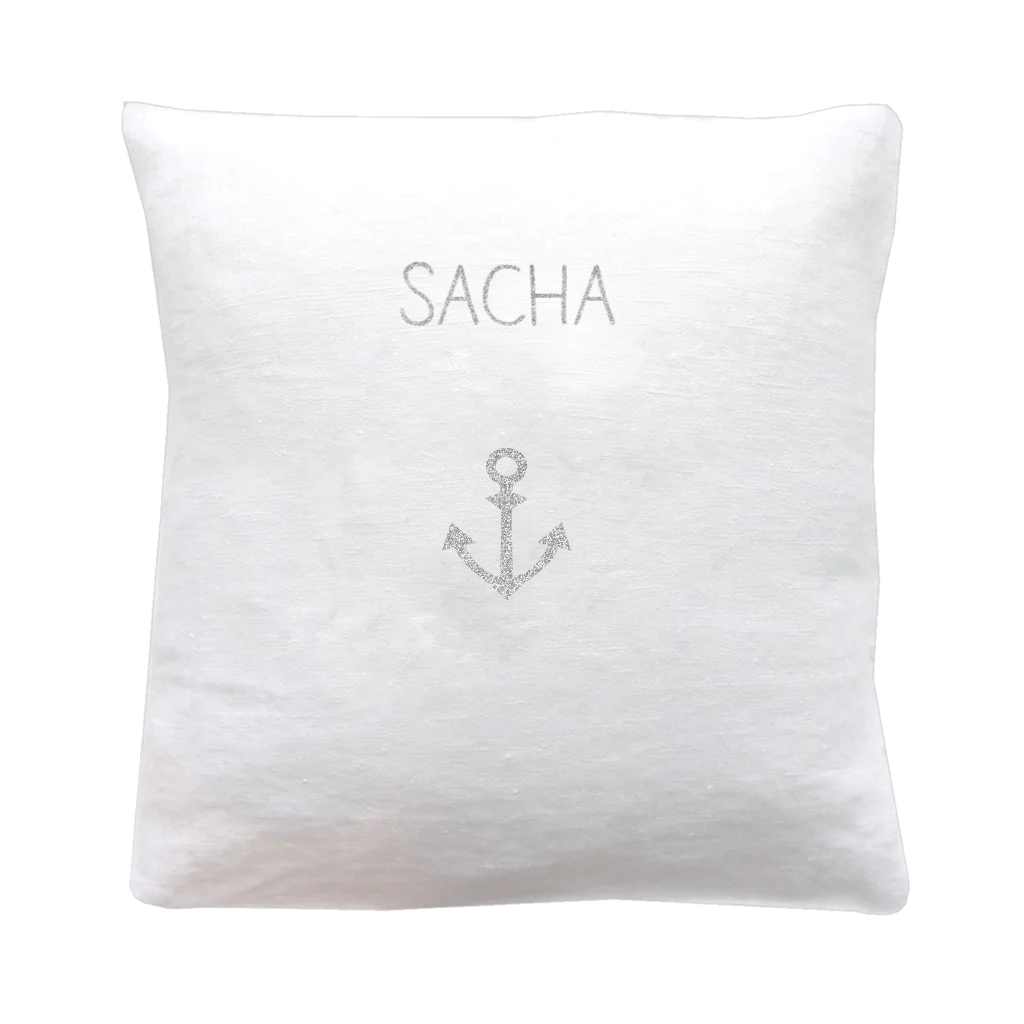 Coussin en lin enfant personnalisé