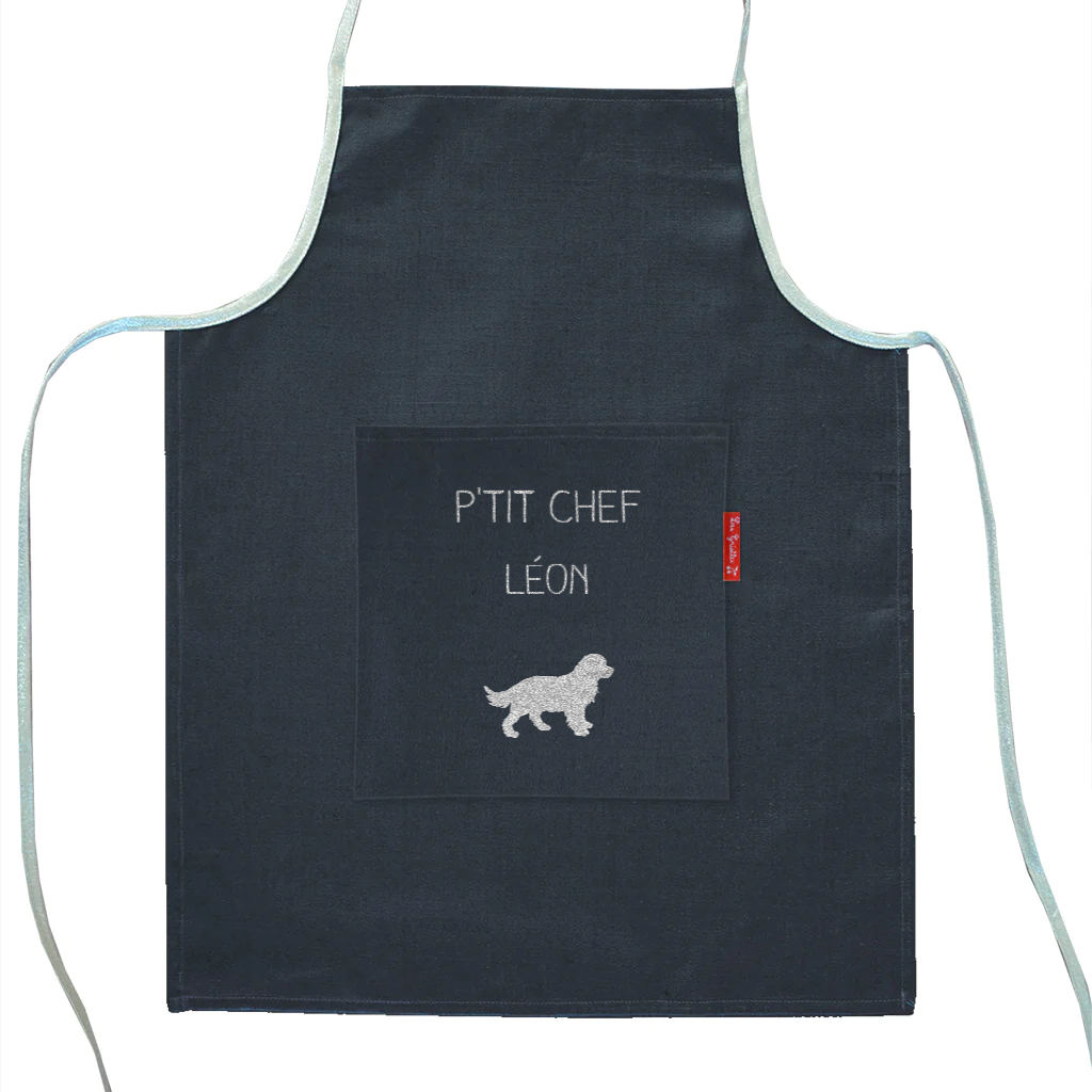 Tablier de cuisine enfant personnalisé - Lin enduit