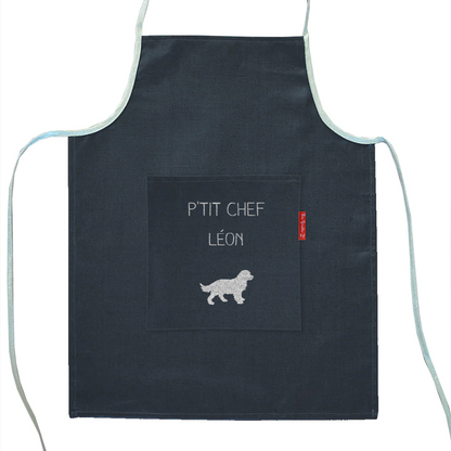 Tablier de cuisine enfant personnalisé - Lin enduit
