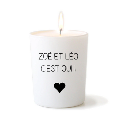 Bougie de Provence parfumée personnalisée - Cadeau mariage