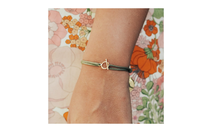 Bracelet personnalisé Plaqué Or - Accroche Cœur Charm