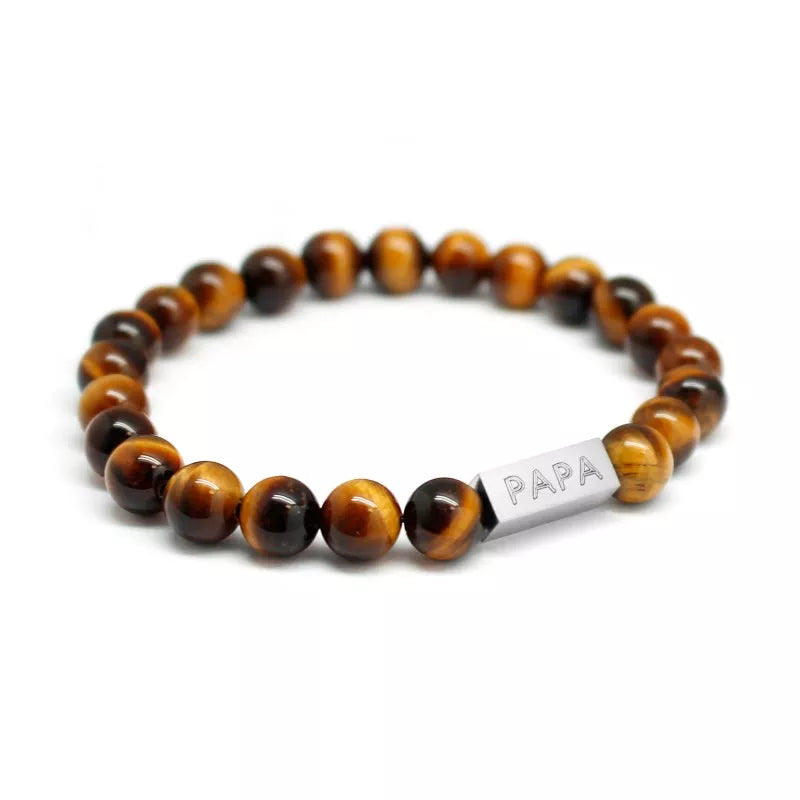Bracelet homme personnalisé - Perles Œil de Tigre