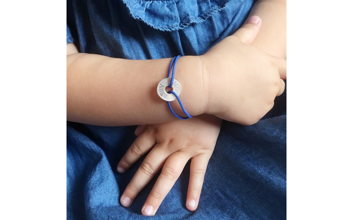 Bracelet personnalisé - Mini Jeton Argent