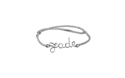 Bracelet personnalisé - Mot sur fil pailleté kids
