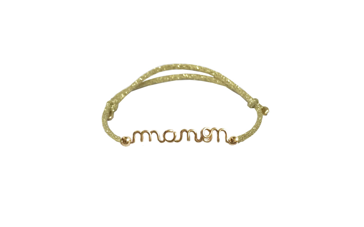 Bracelet personnalisé - Mot sur fil pailleté kids