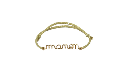 Bracelet personnalisé - Mot sur fil pailleté kids
