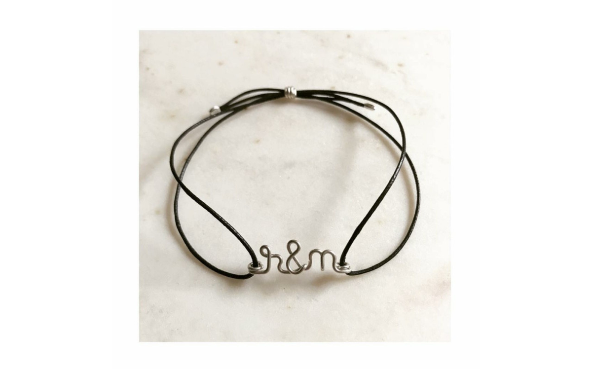 Bracelet  personnalisé homme - Mot sur cordon