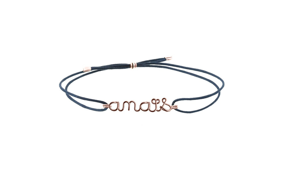 Bracelet  personnalisé homme - Mot sur cordon