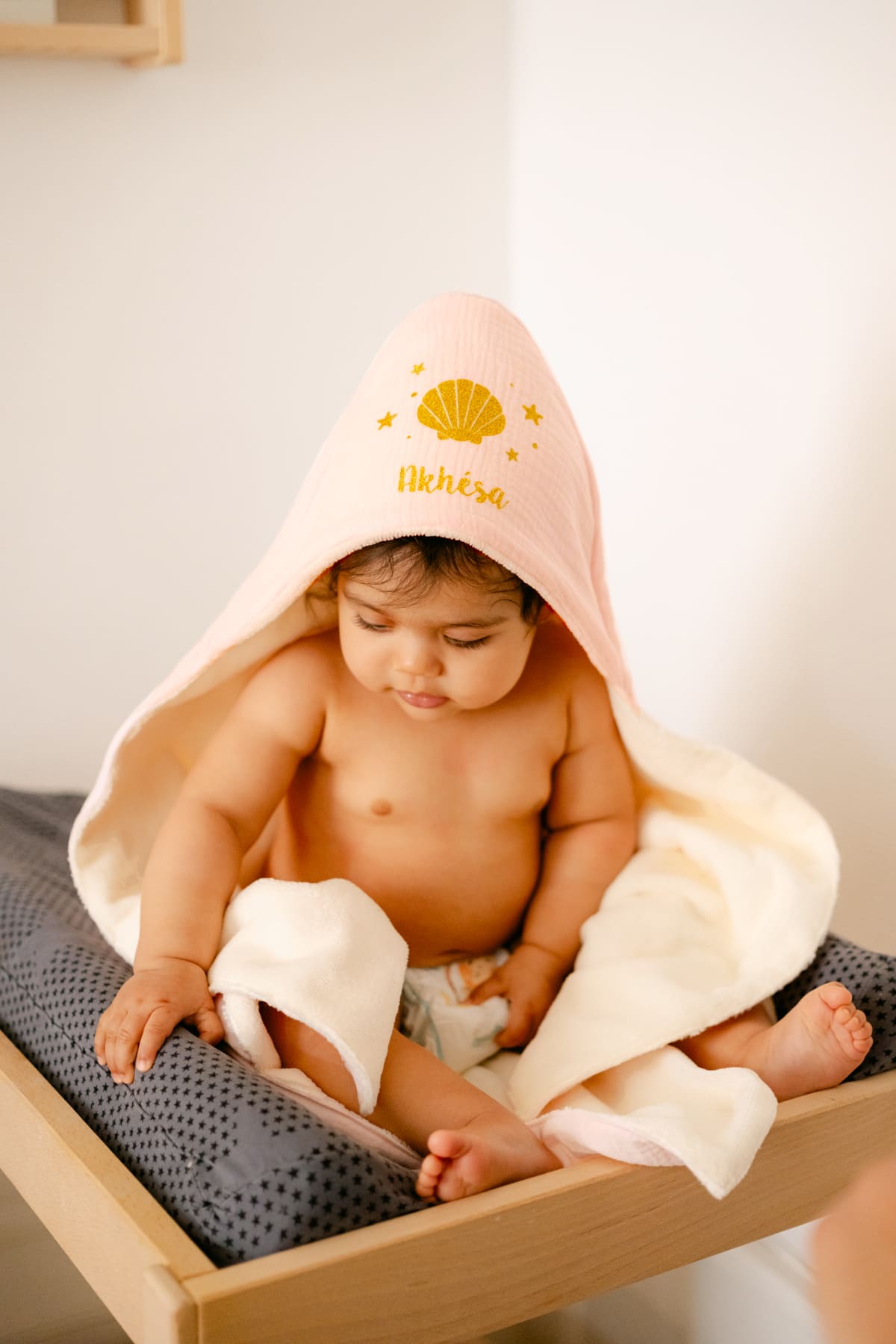 Cape de bain personnalisée - Double gaze de coton