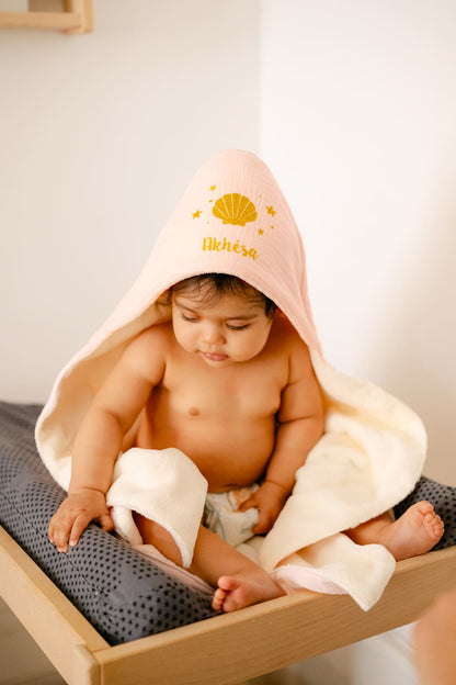 Cape de bain personnalisée - Double gaze de coton