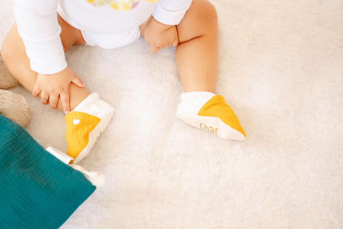 Chaussons bébé à message personnalisé